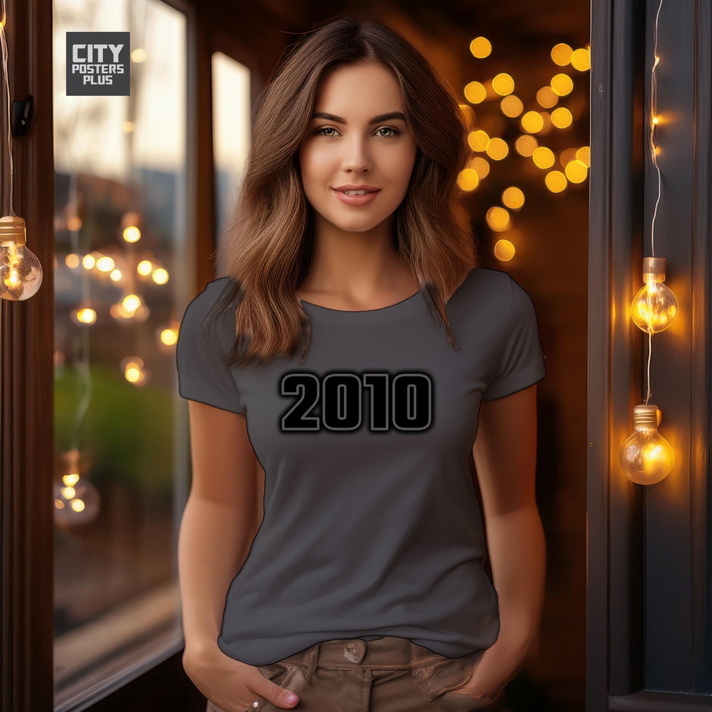 2010 Year Women T-Shirt (Charcoal Grey)