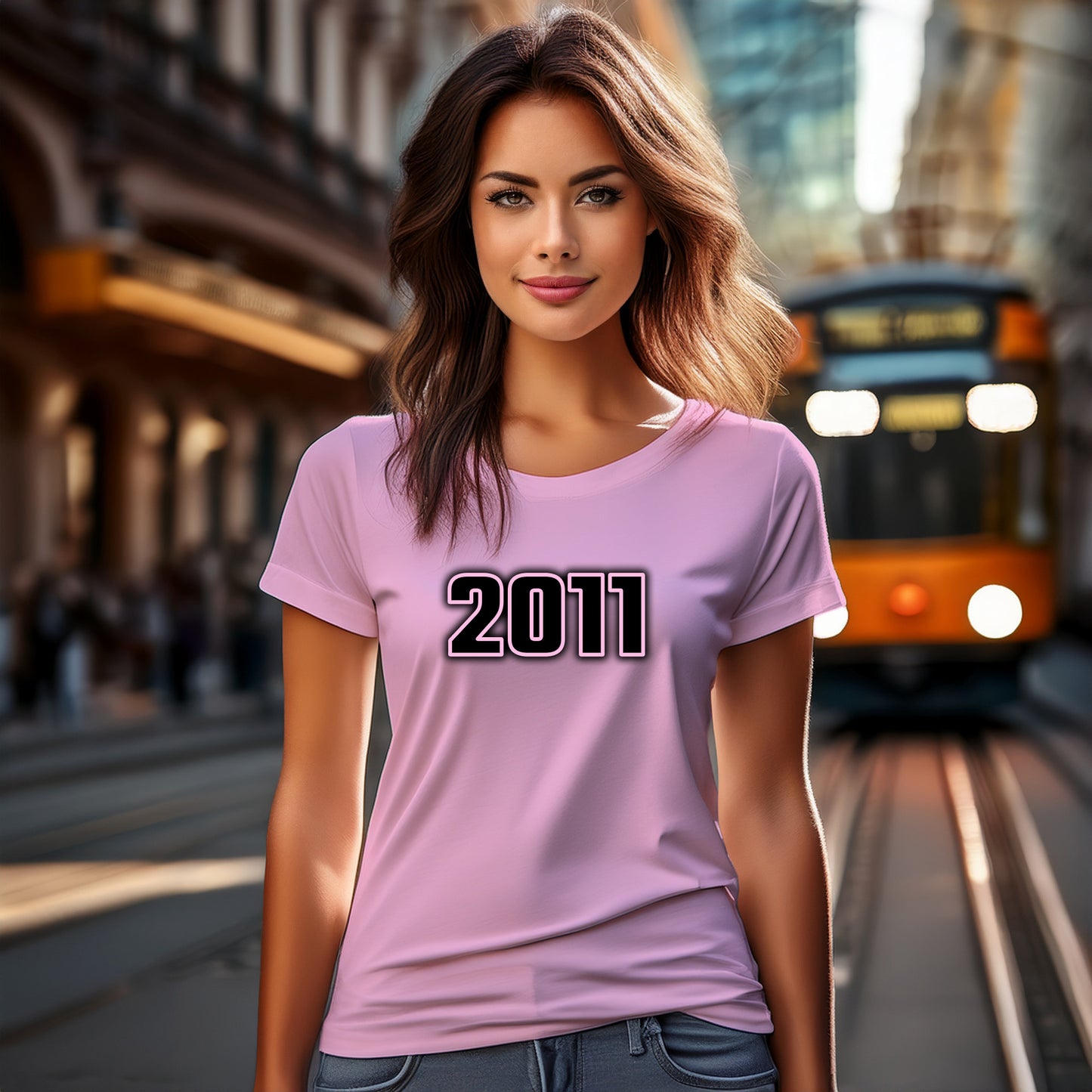 2011 Year Women T-Shirt (Light Pink)