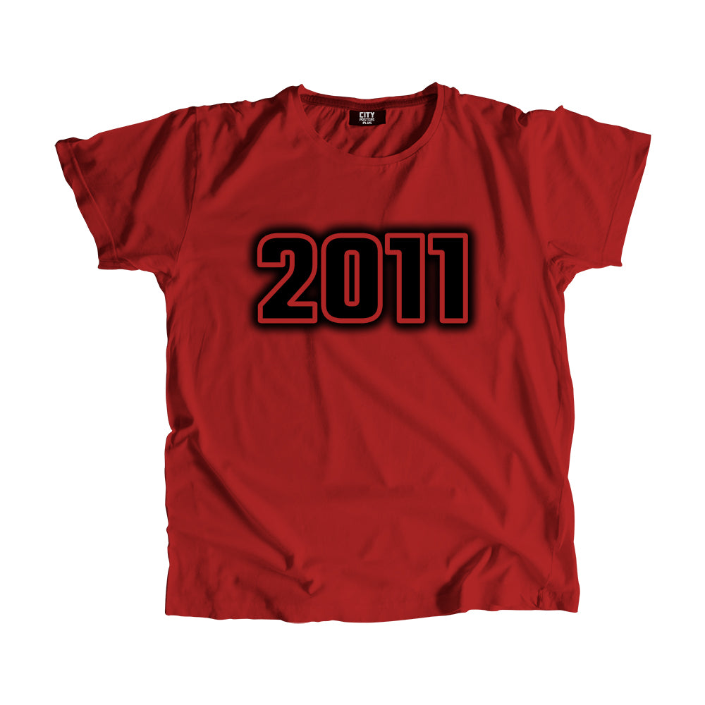 2011 Year Men Unisex T-Shirt (Red)