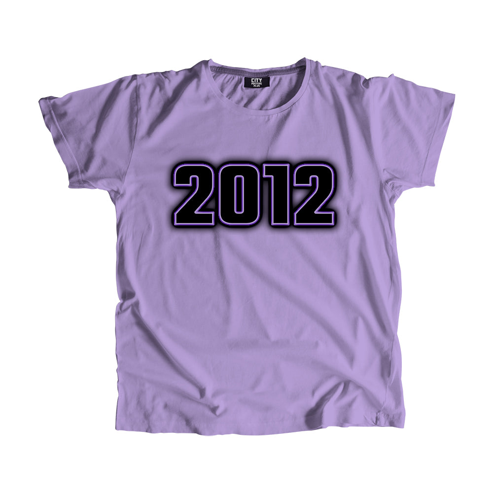 2012 Year Men Unisex T-Shirt (Iris Lavender)