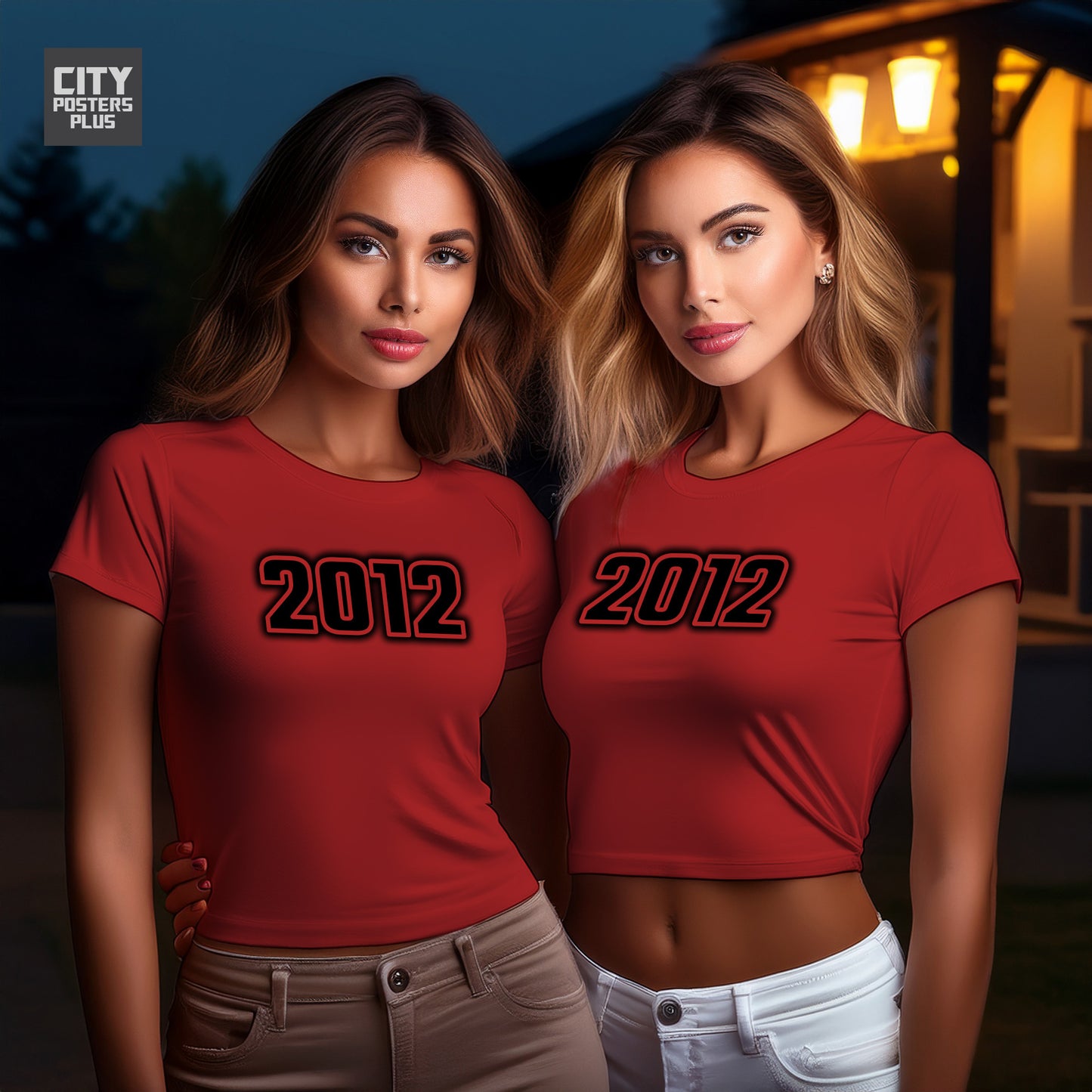 2012 Year Women Crop Top (Red)