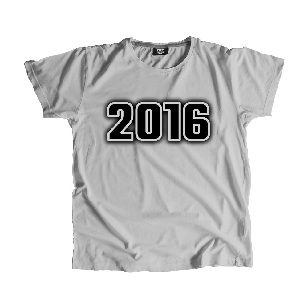 2016 Year Men Unisex T-Shirt (Melange Grey)