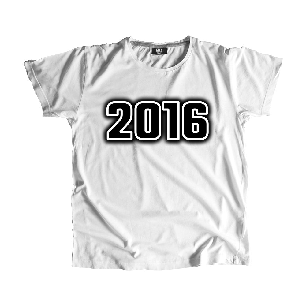 2016 Year Men Unisex T-Shirt (White)