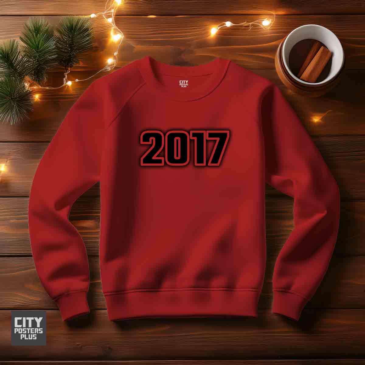 2017 Year Men Unisex Sweatshirt (Red)