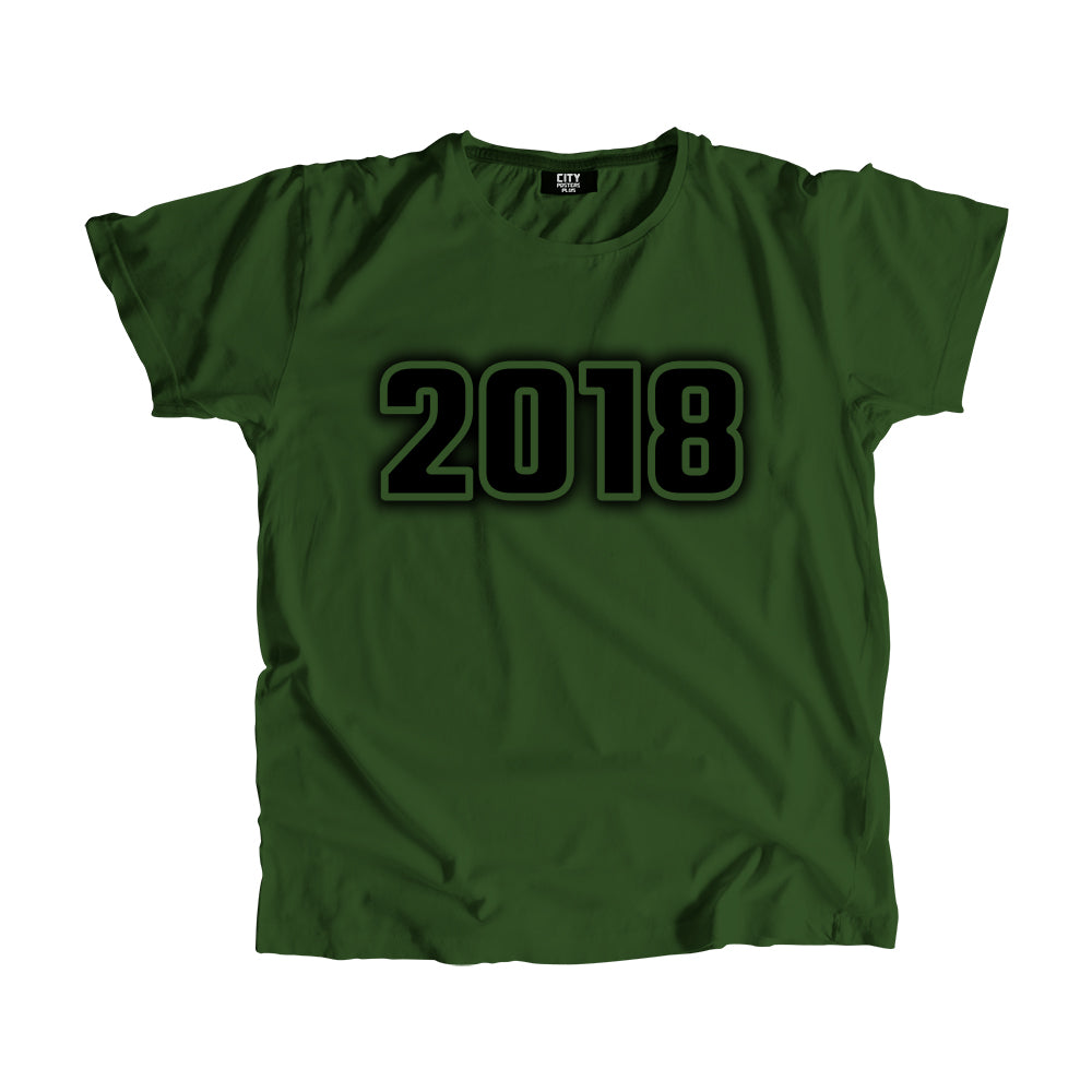 2018 Year Men Unisex T-Shirt (Olive Green)