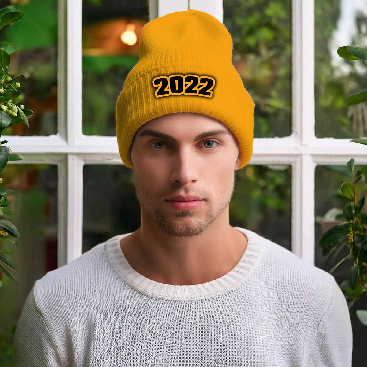 Beanies Plus 2022 Year Cuffed Beanie (Gold)