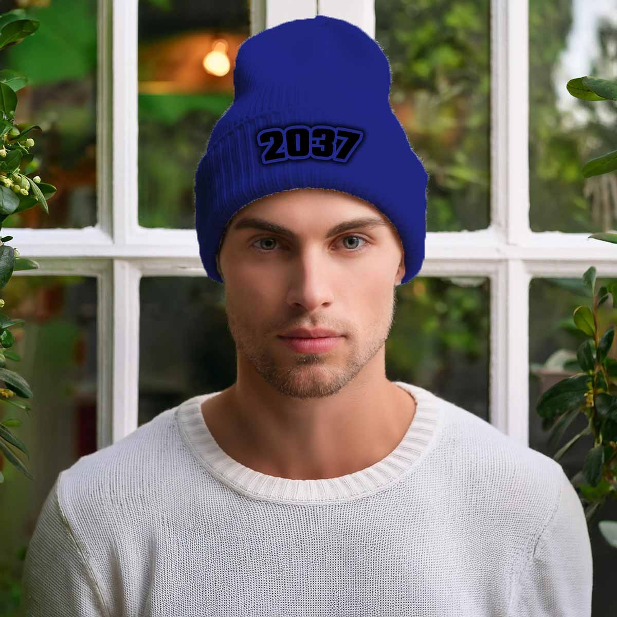 Beanies Plus 2037 Year Cuffed Beanie (Royal)