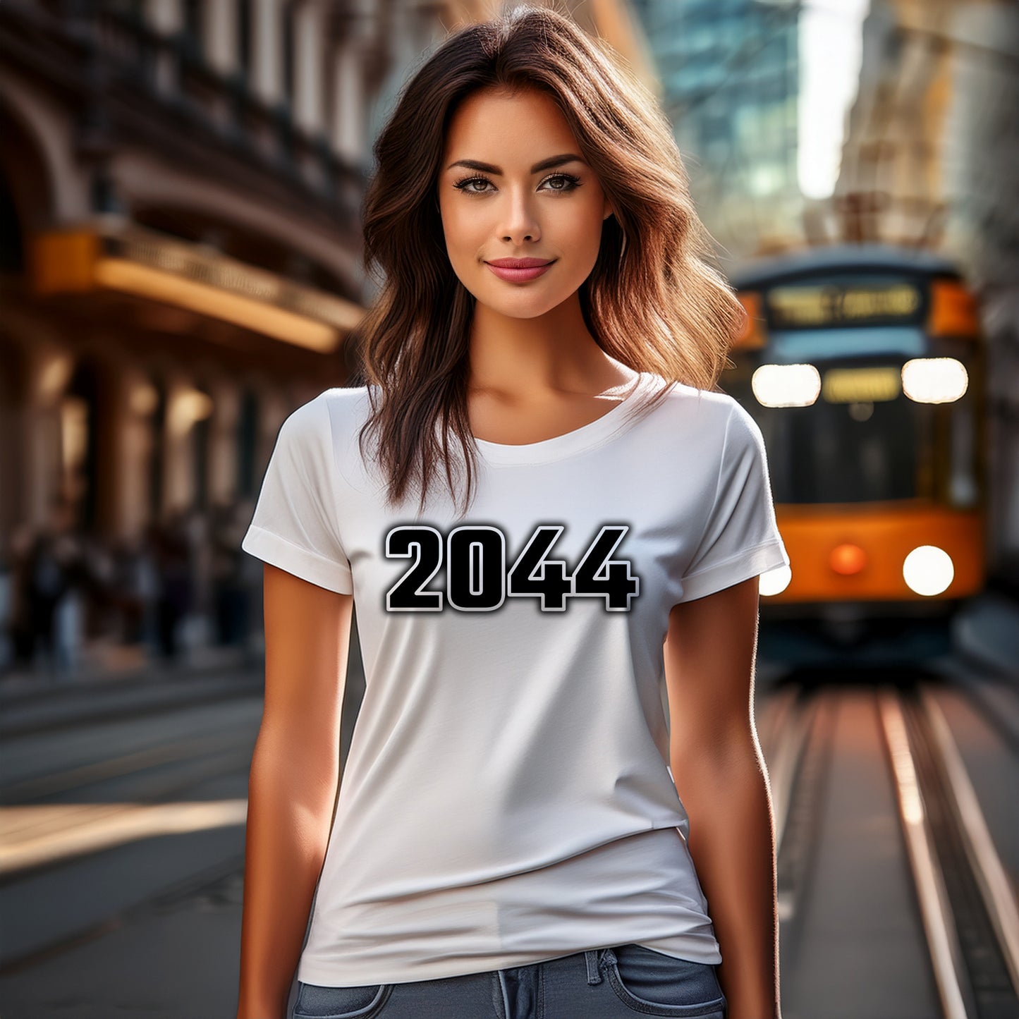 2044 Year Women T-Shirt (White)
