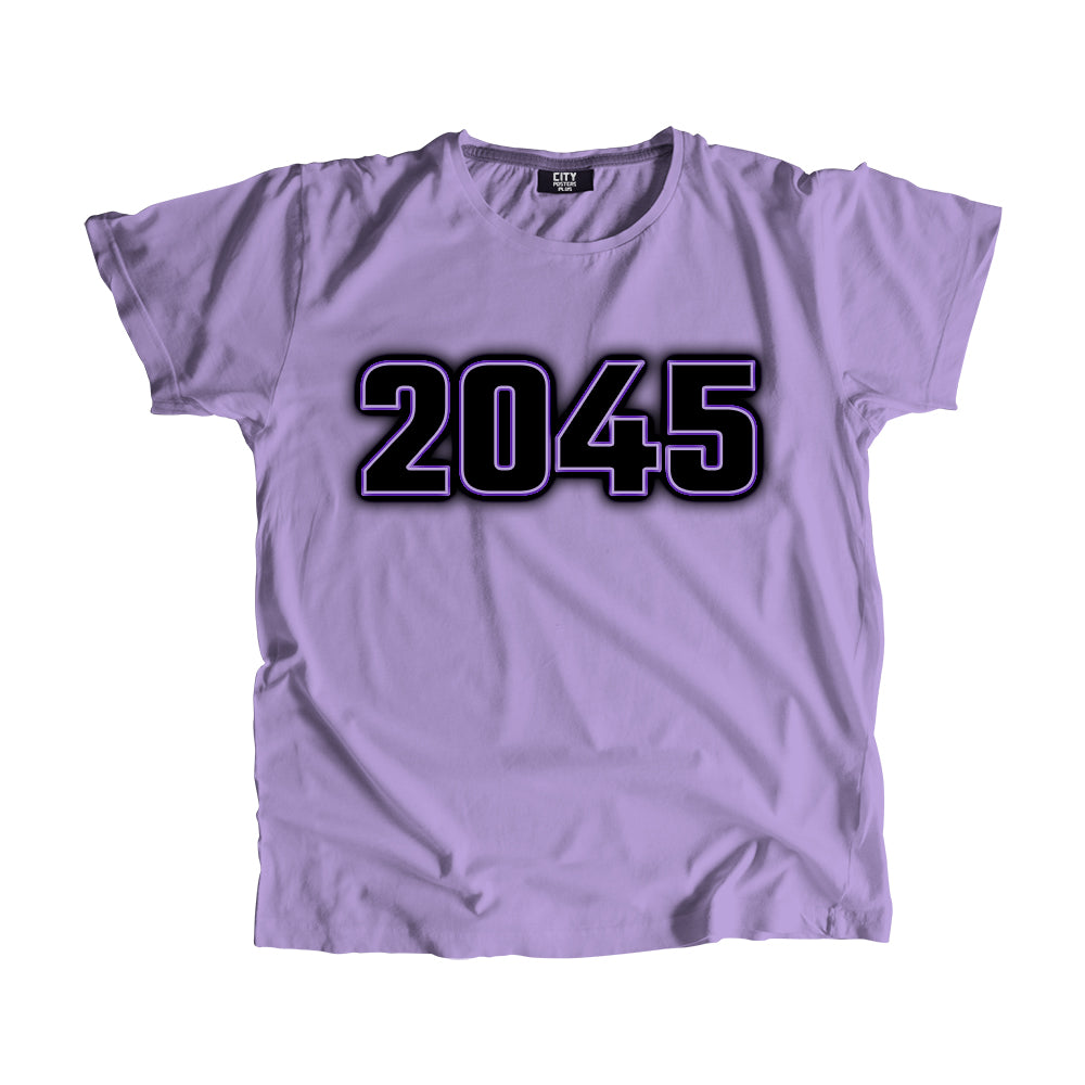 2045 Year Men Unisex T-Shirt (Iris Lavender)