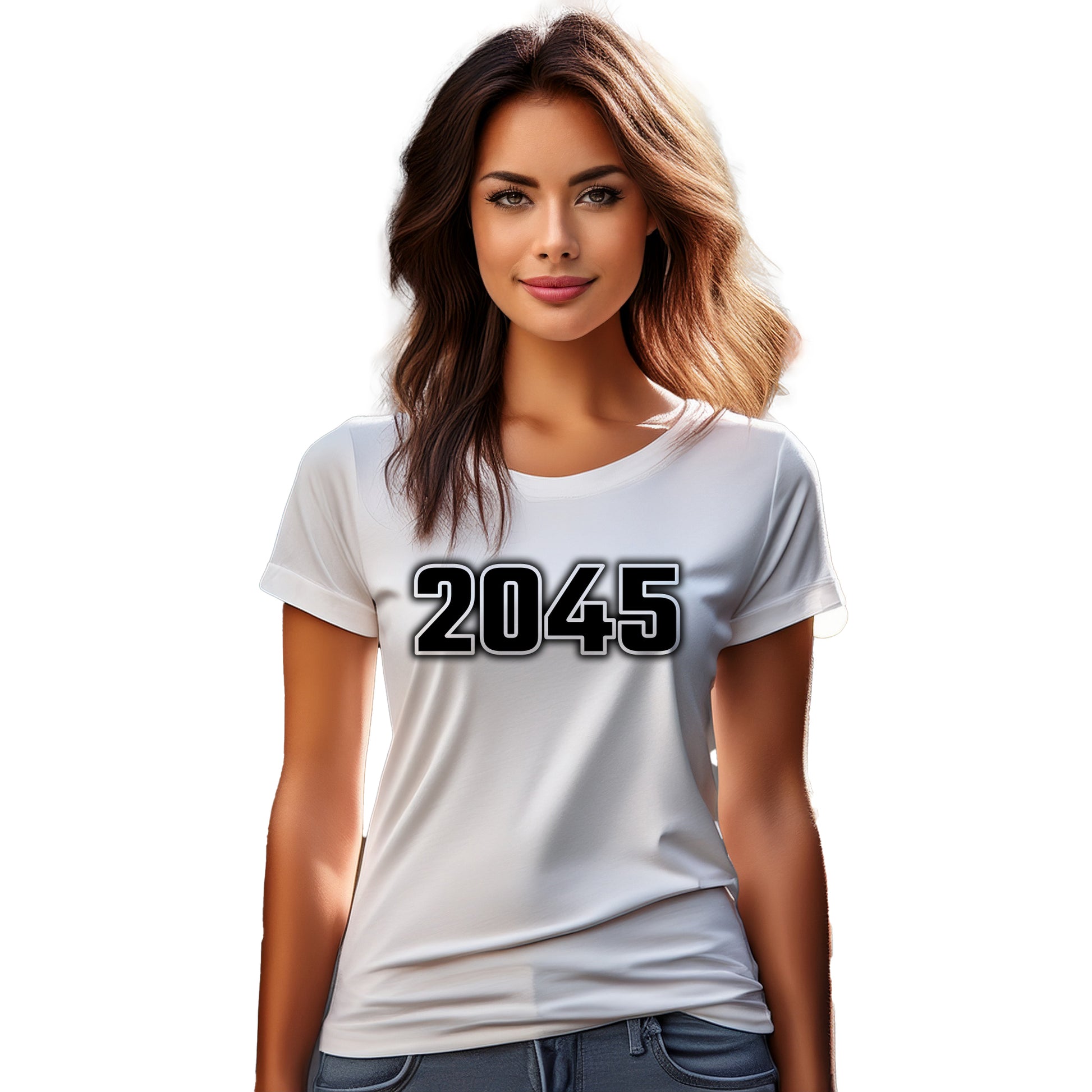 2045 Year Women T-Shirt (White)