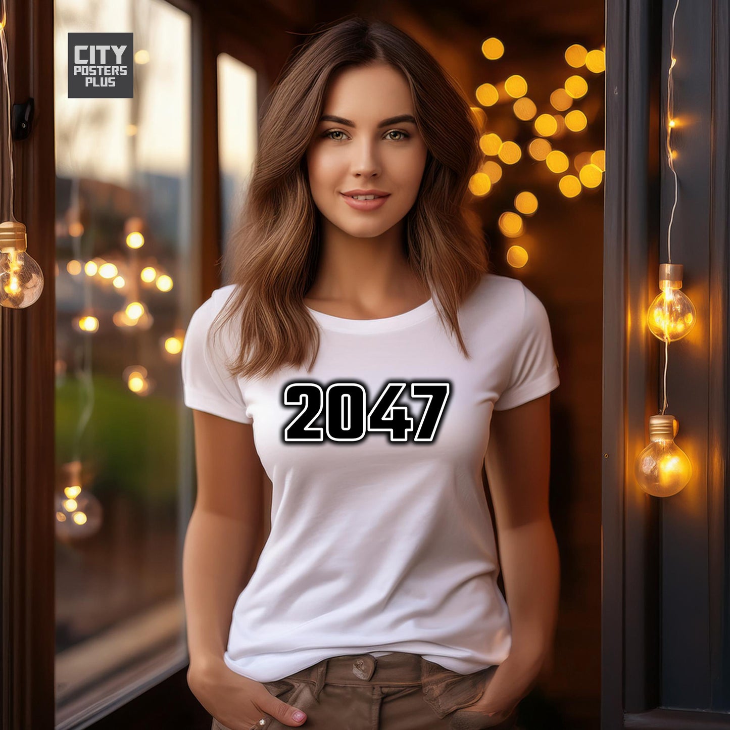 2047 Year Women T-Shirt (White)