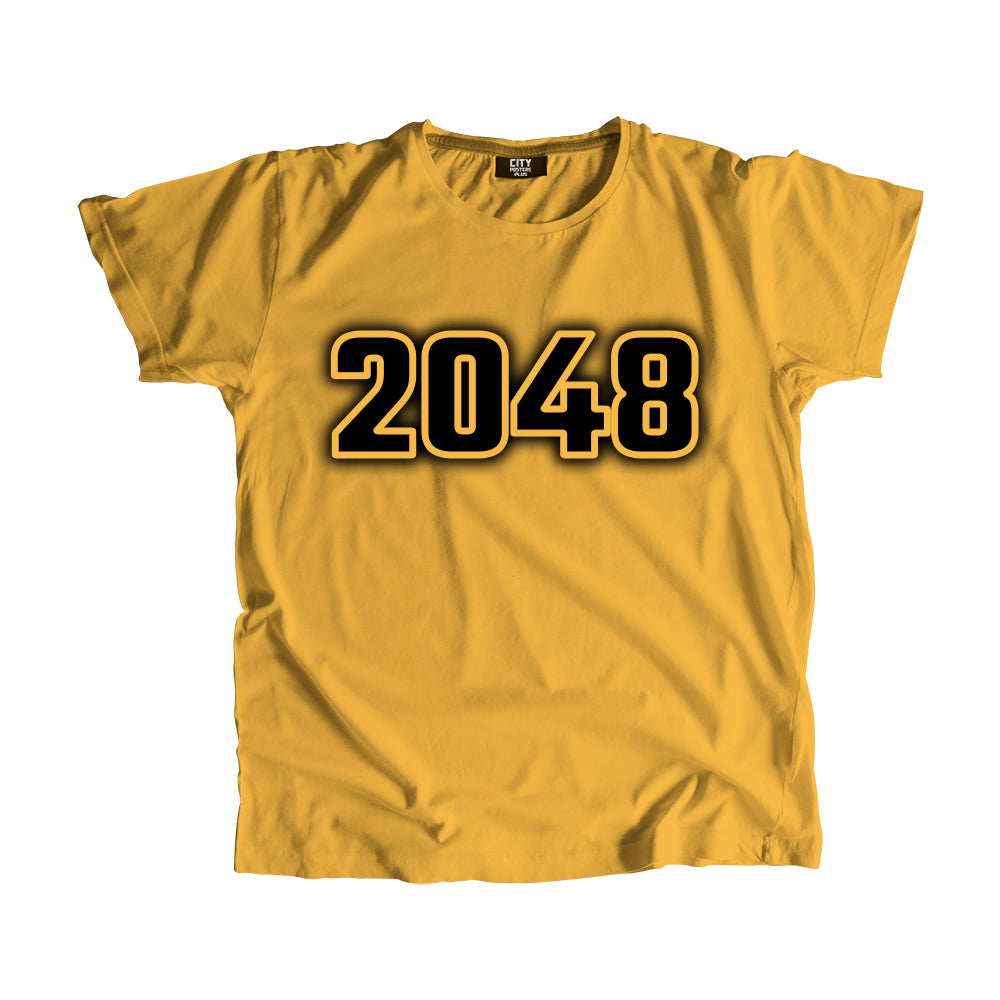 2048 Year Men Unisex T-Shirt (Golden Yellow)