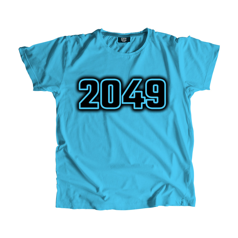 2049 Year Men Unisex T-Shirt (Sky Blue)