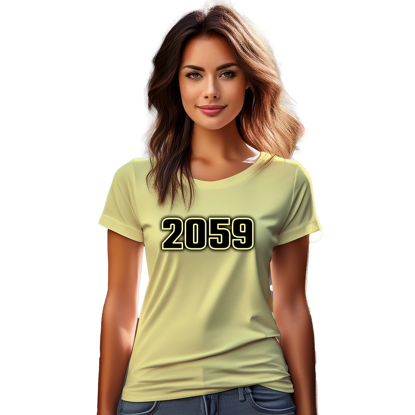 2059 Year Women T-Shirt (Butter Yellow)