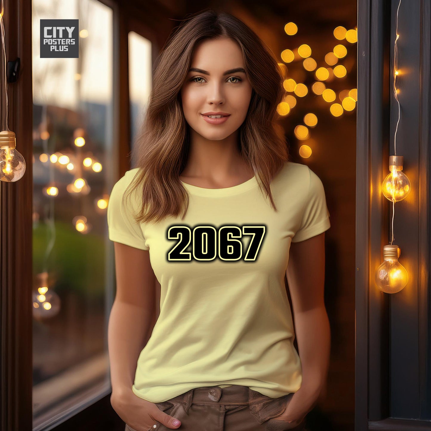 2067 Year Women T-Shirt (Butter Yellow)
