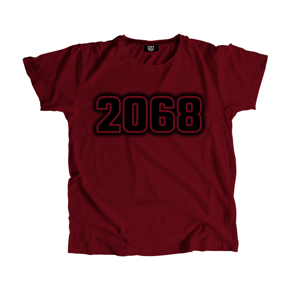 2068 Year Men Unisex T-Shirt (Maroon)