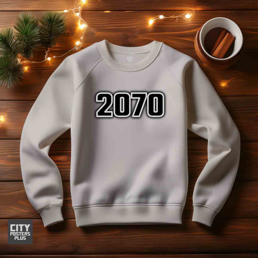 2070 Year Men Unisex Sweatshirt (Melange Grey)