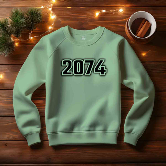 2074 Year Men Unisex Sweatshirt (Mint Green)