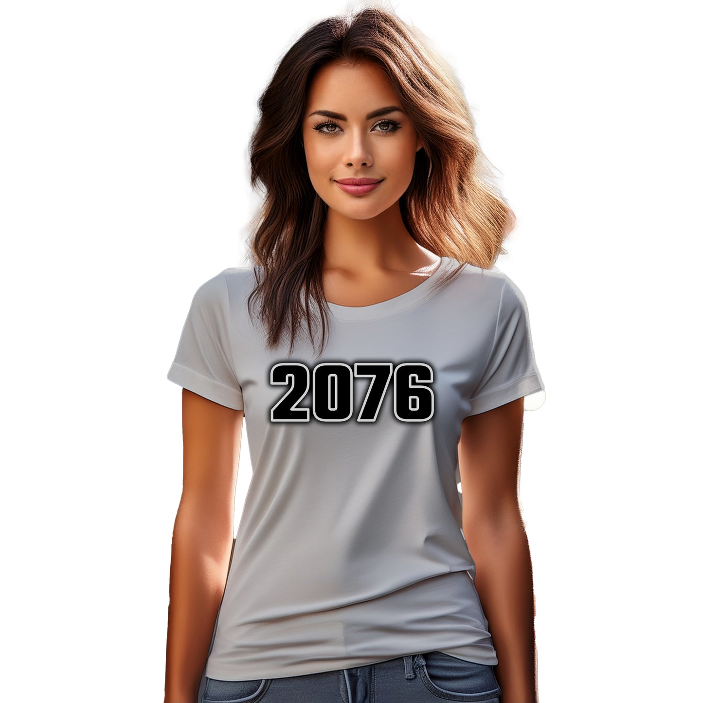 2076 Year Women T-Shirt (Melange Grey)