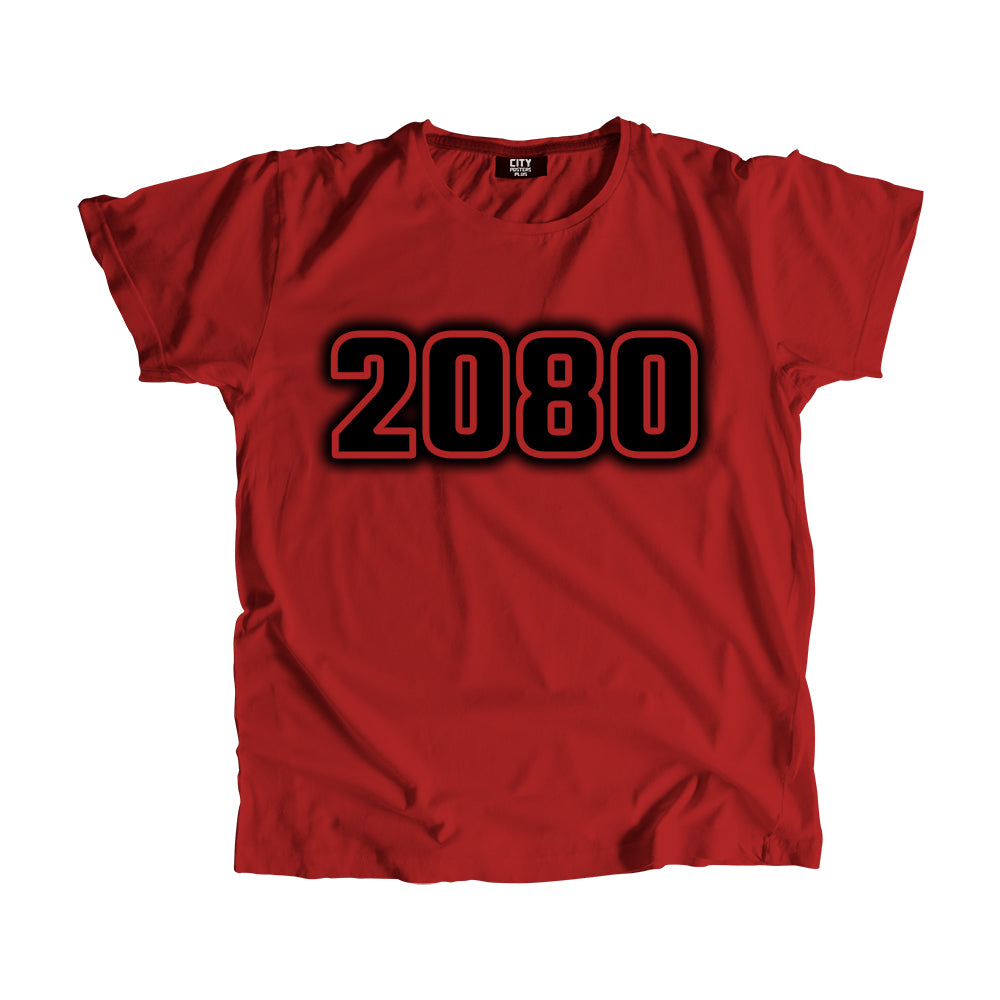 2080 Year Men Unisex T-Shirt (Red)