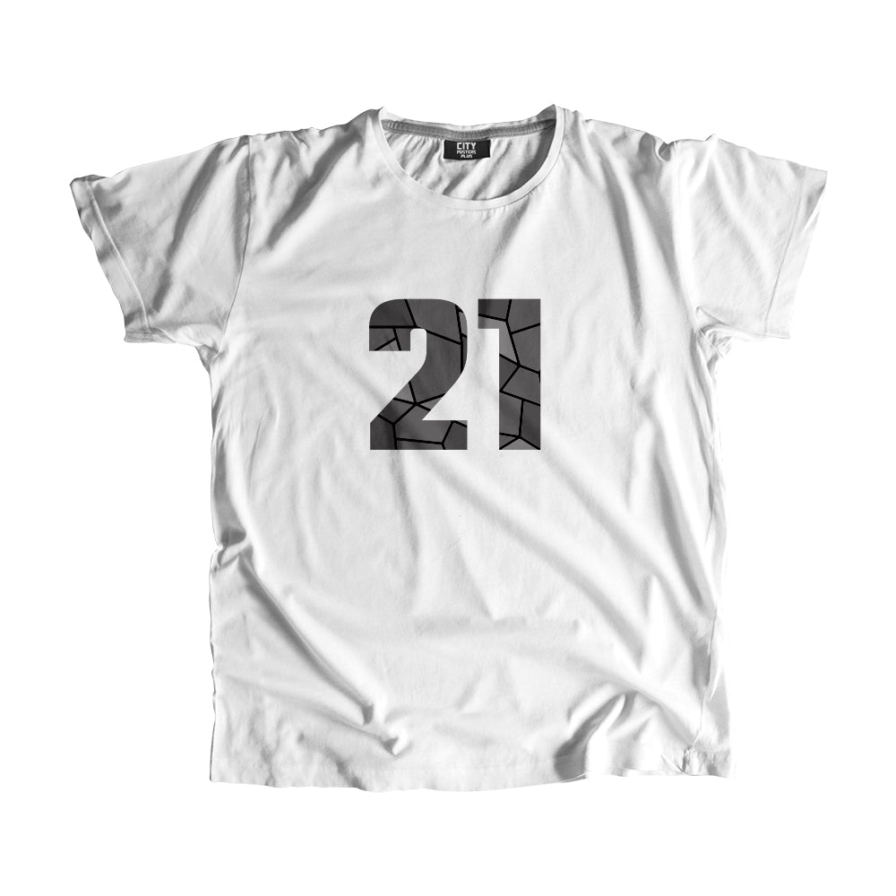 21 Number Men Unisex T-Shirt (White)