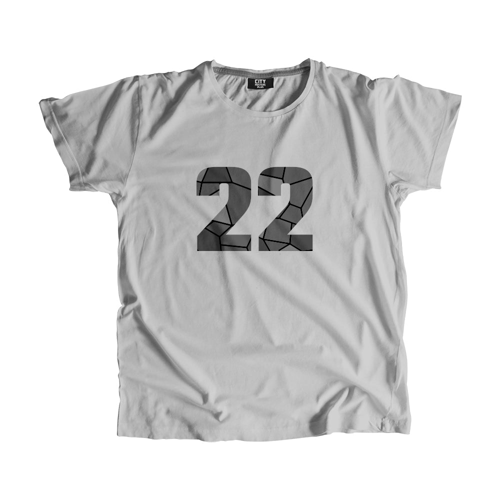 22 Number Men Unisex T-Shirt (Melange Grey)