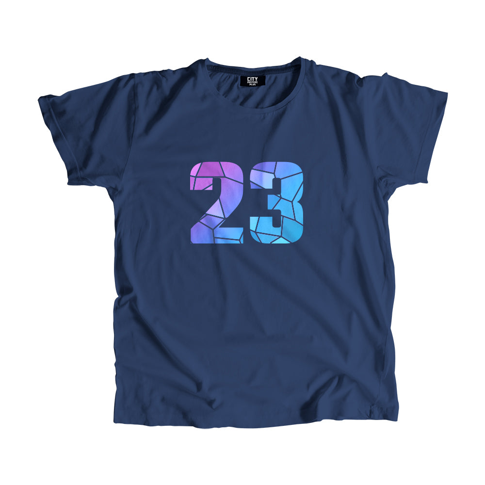 23 Number Men Unisex T-Shirt (Navy Blue)