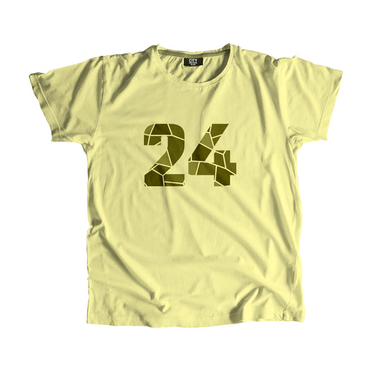 24 Number Men Unisex T-Shirt (Butter Yellow)