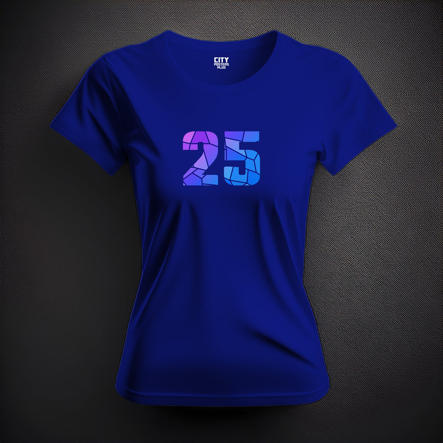 25 Number Women T-Shirt (Royal Blue)