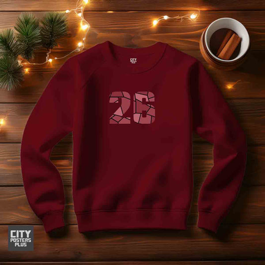 26 Number Unisex Sweatshirt (Maroon)