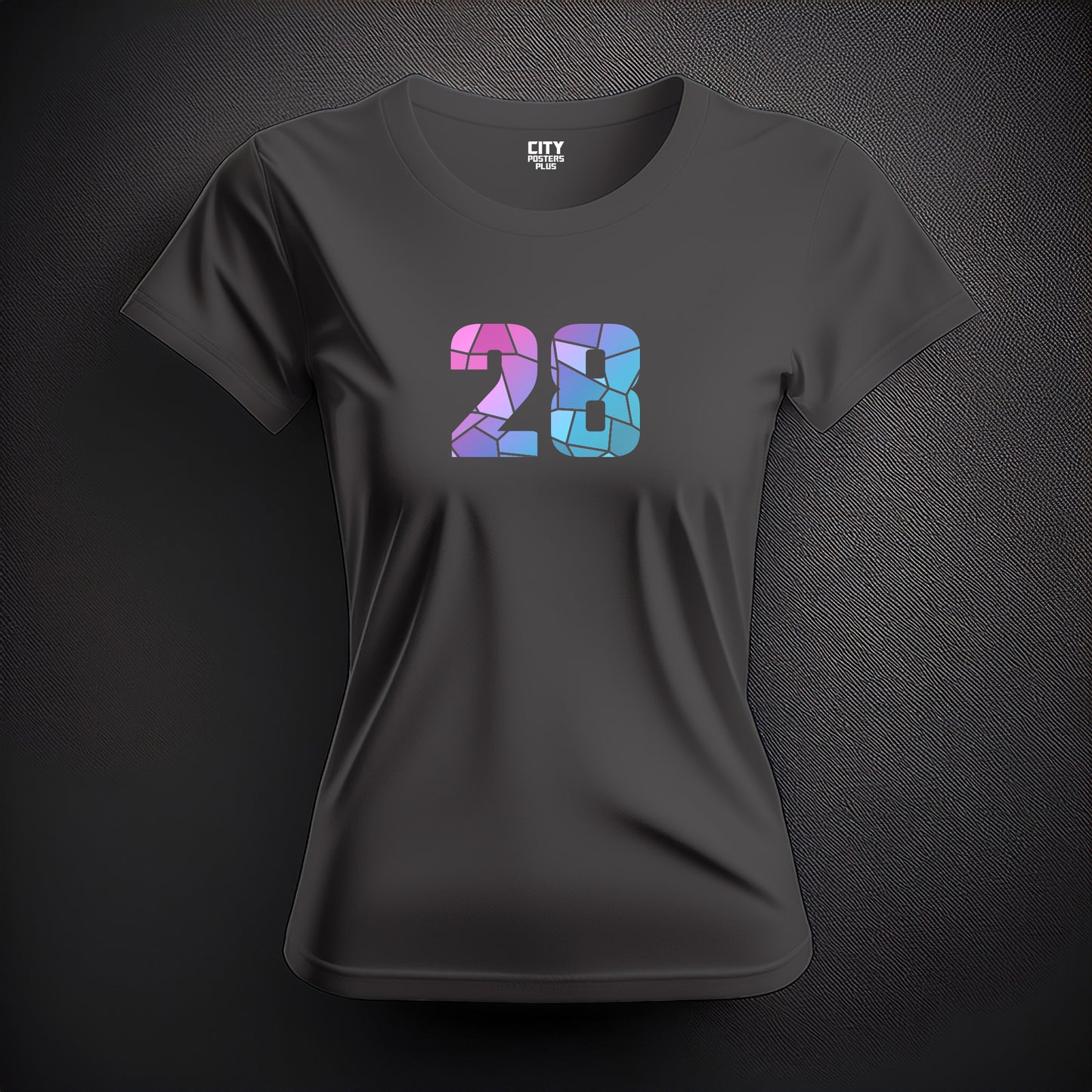 28 Number Women T-Shirt (Charcoal Grey)