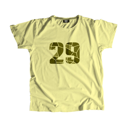 29 Number Men Unisex T-Shirt (Butter Yellow)