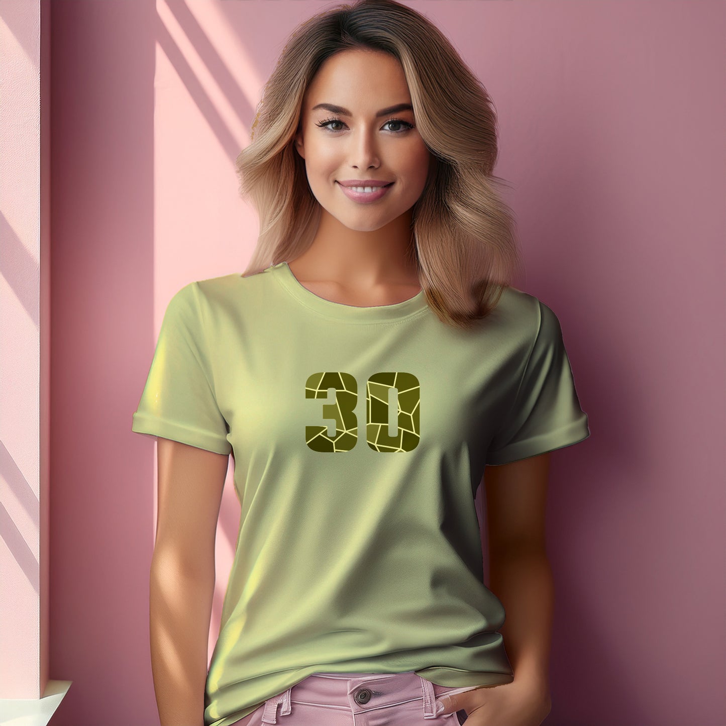 30 Number Women T-Shirt (Butter Yellow)