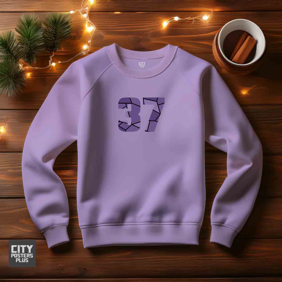37 Number Unisex Sweatshirt (Iris Lavender)