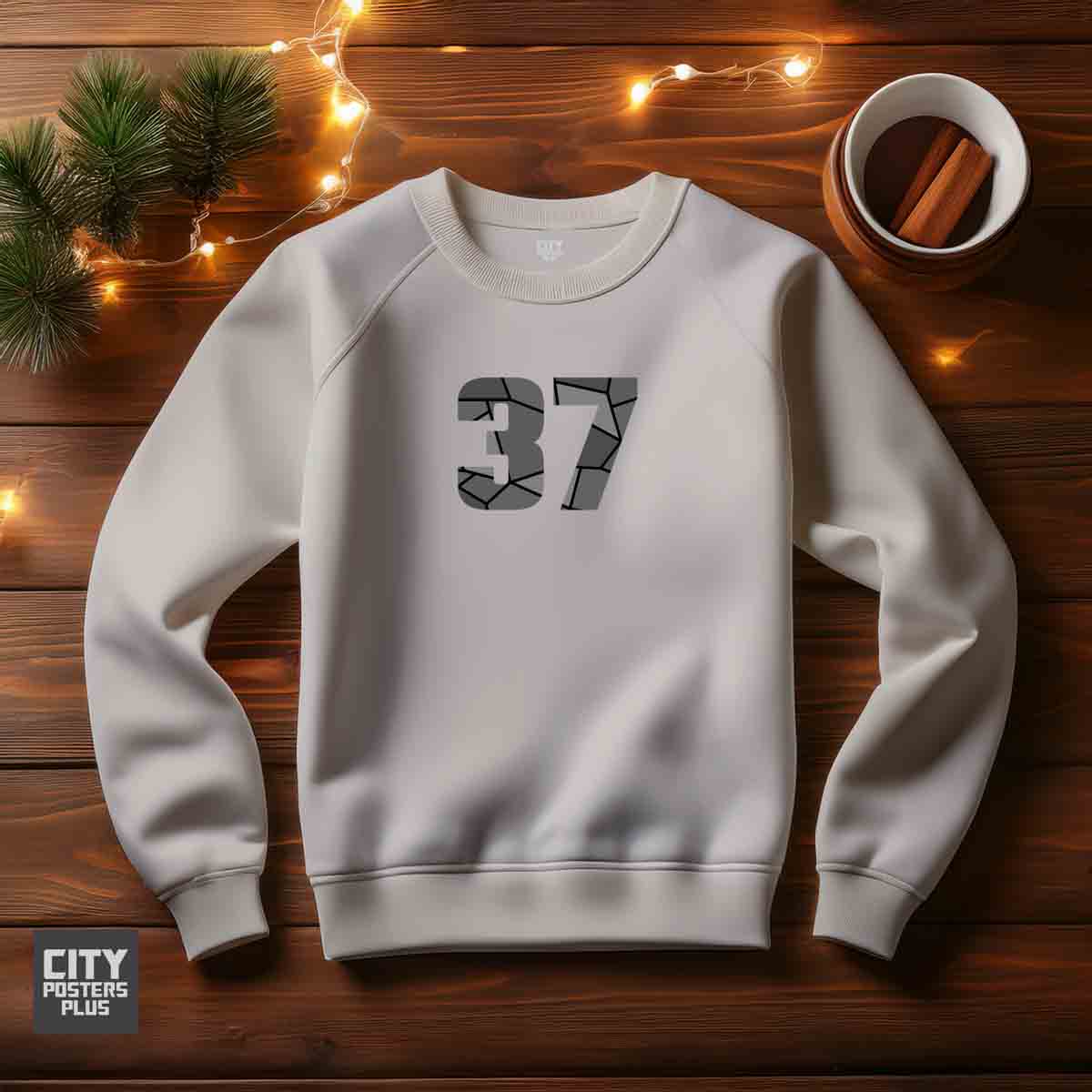 37 Number Unisex Sweatshirt (Melange Grey)