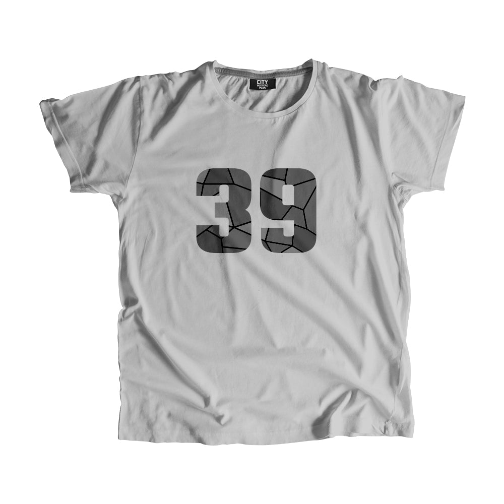 39 Number Men Unisex T-Shirt (Melange Grey)