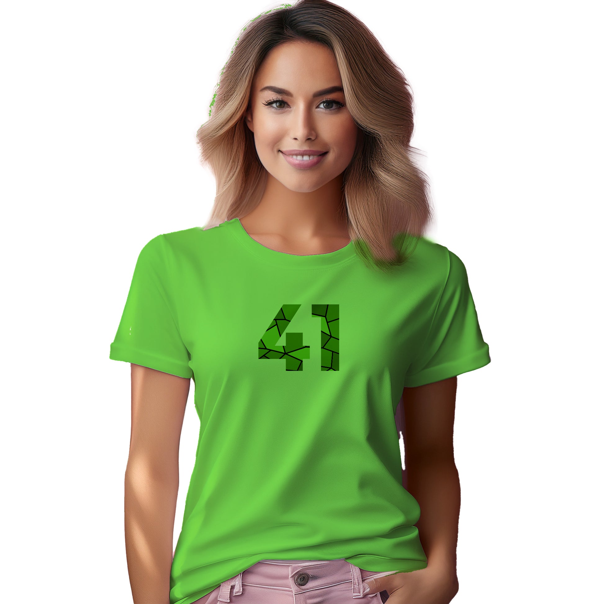 41 Number Women T-Shirt (Liril Green)