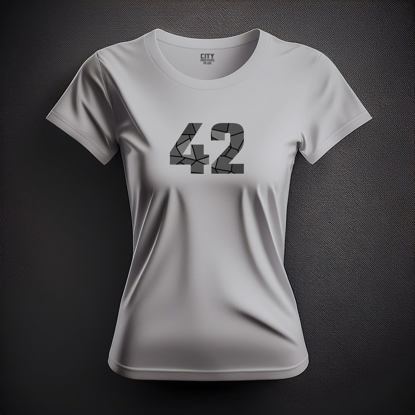 42 Number Women T-Shirt (Melange Grey)