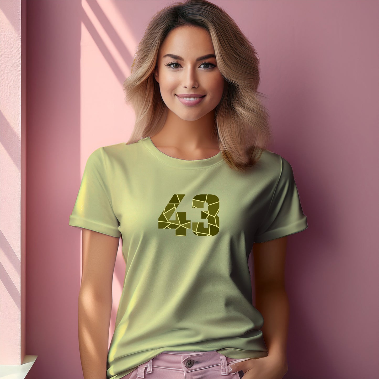 43 Number Women T-Shirt (Butter Yellow)