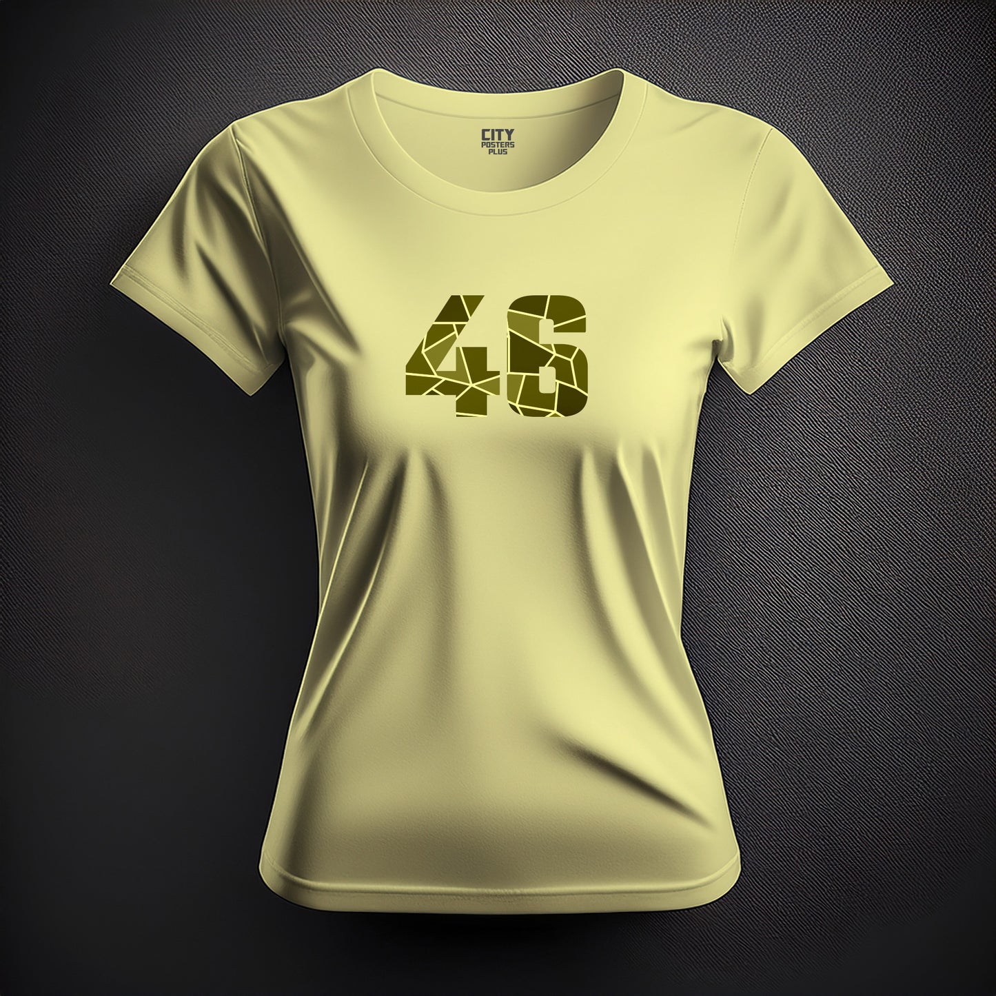 46 Number Women T-Shirt (Butter Yellow)