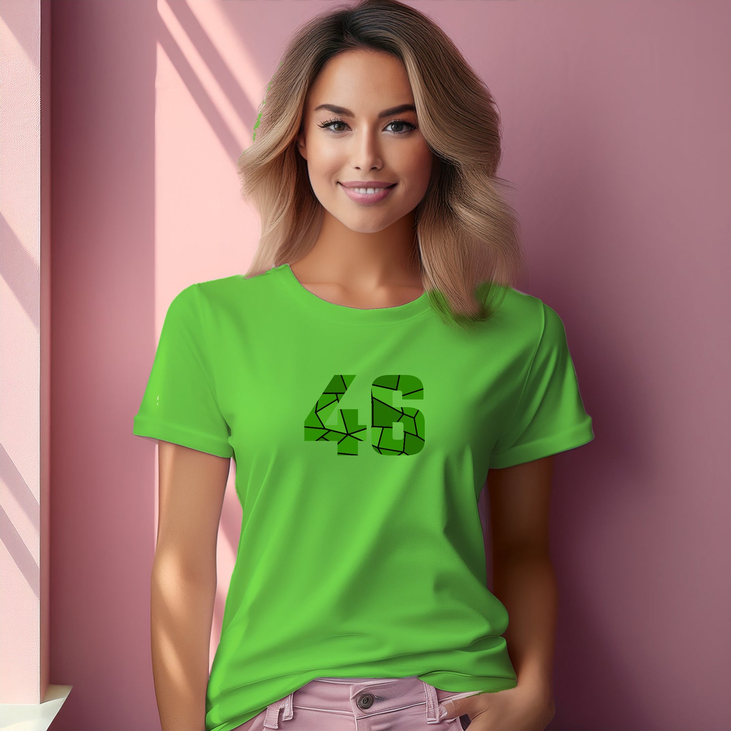 46 Number Women T-Shirt (Liril Green)