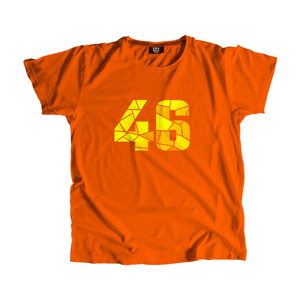 46 Number Men Unisex T-Shirt (Orange)
