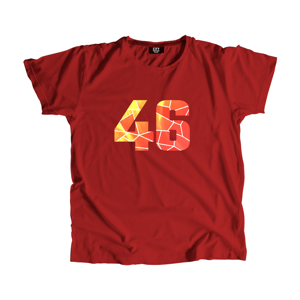 46 Number Men Unisex T-Shirt (Red)