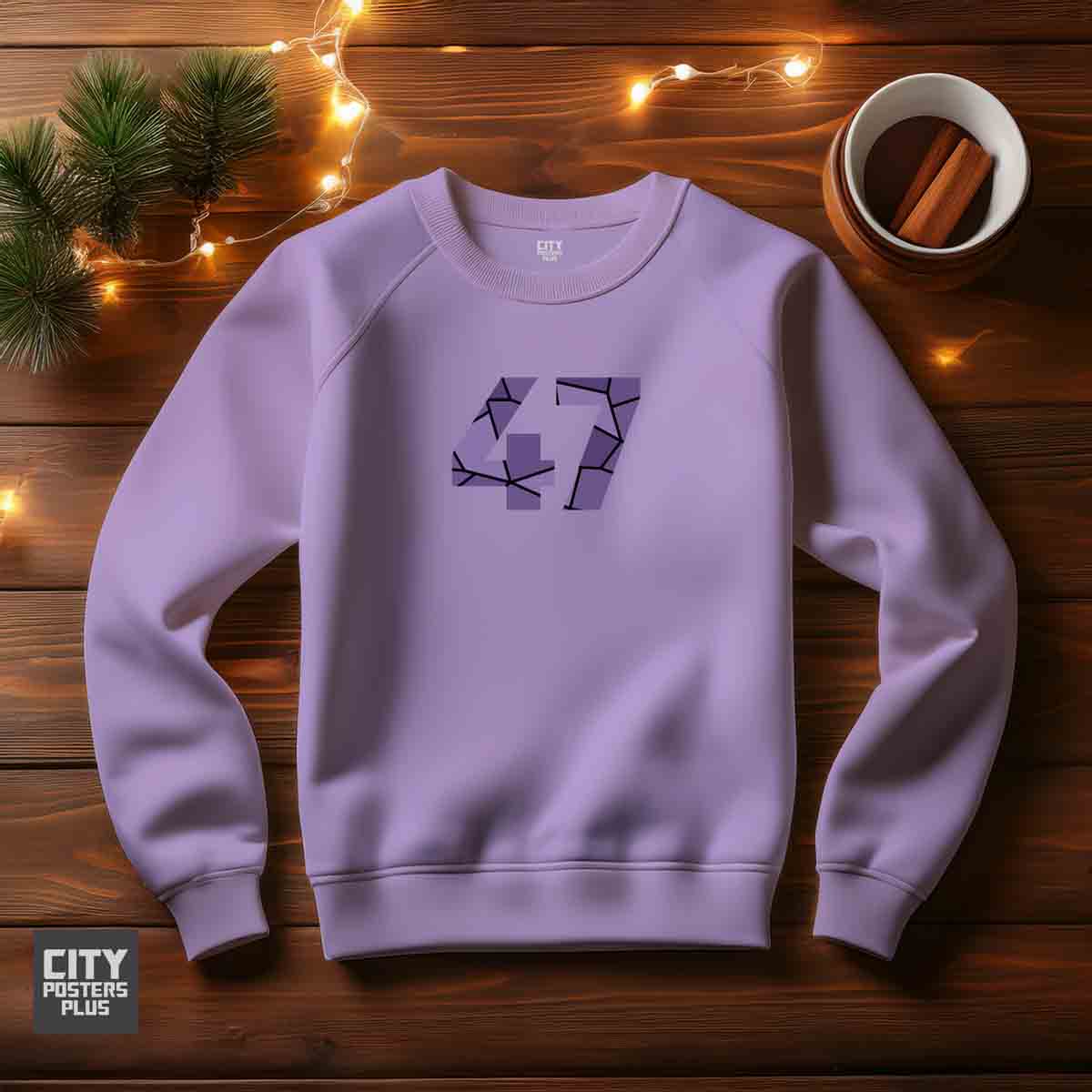 47 Number Unisex Sweatshirt (Iris Lavender)