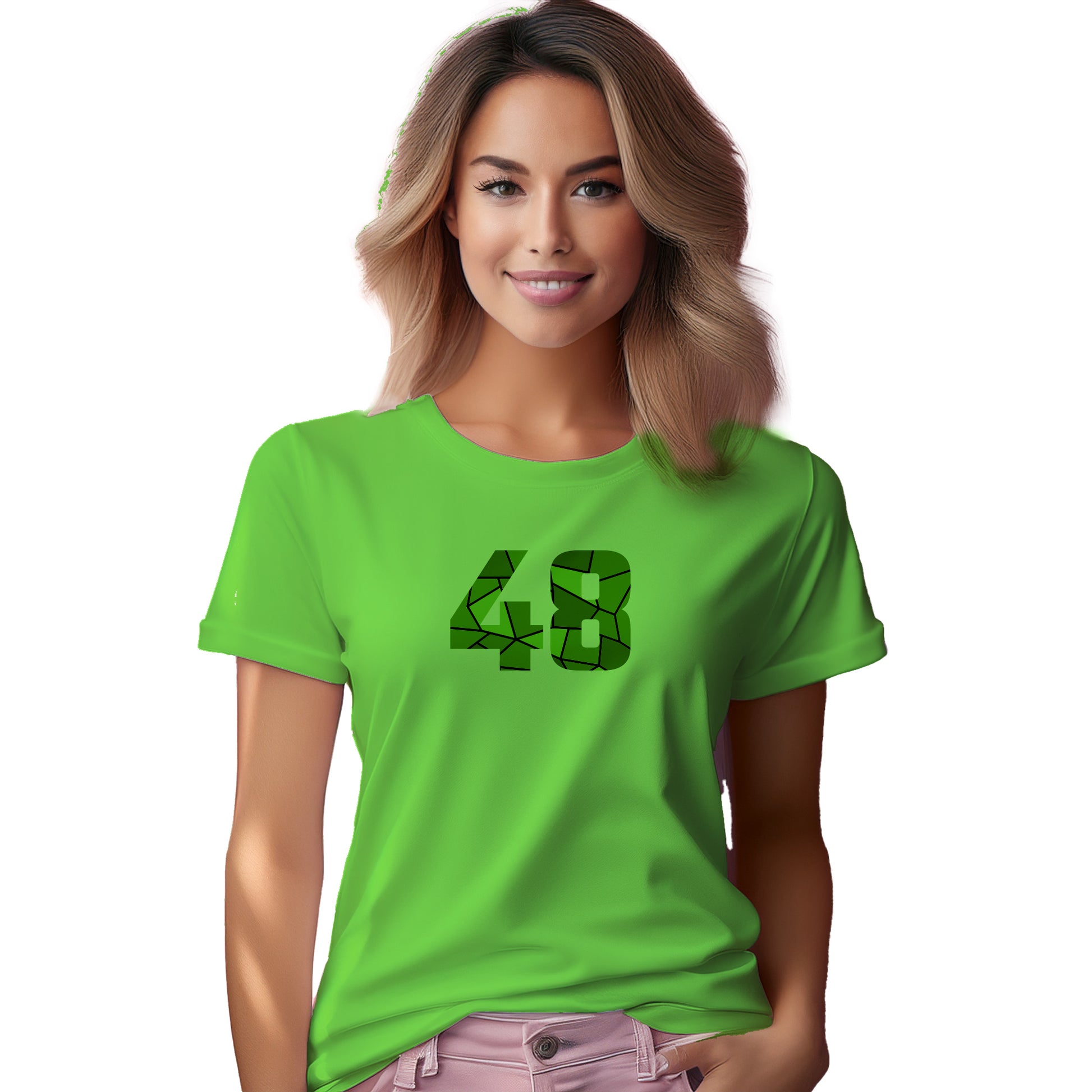 48 Number Women T-Shirt (Liril Green)