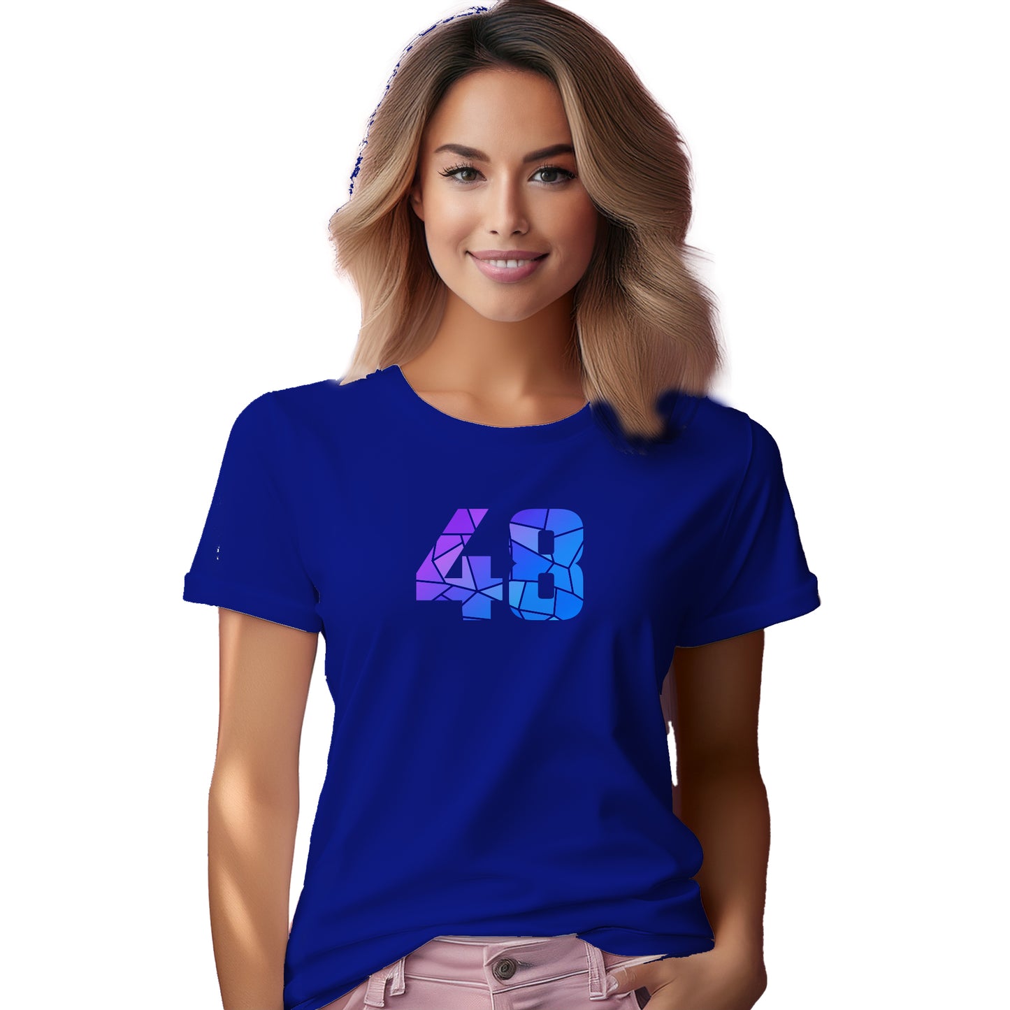 48 Number Women T-Shirt (Royal Blue)