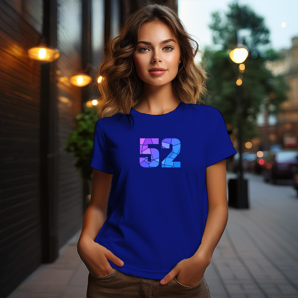 52 Number Women T-Shirt (Royal Blue)