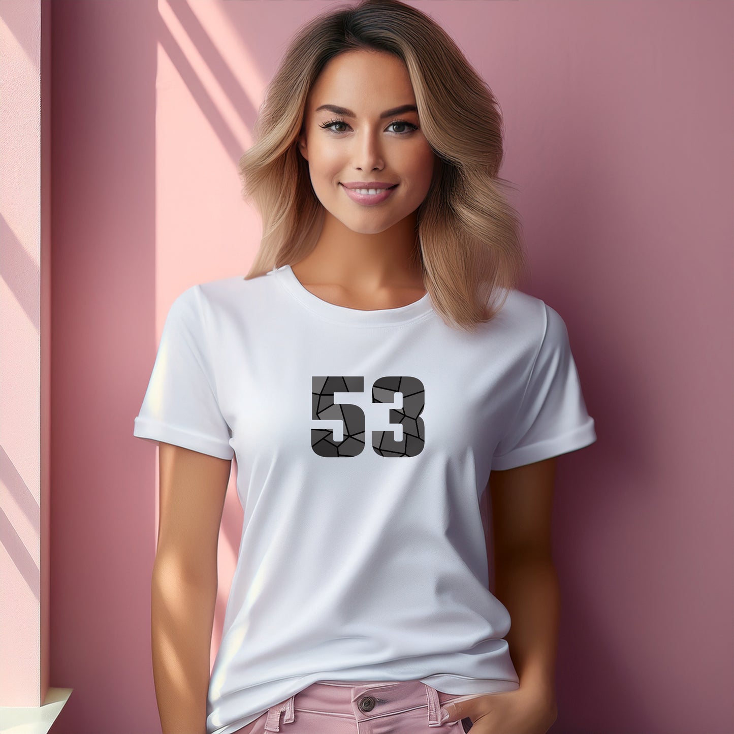 53 Number Women T-Shirt (White)