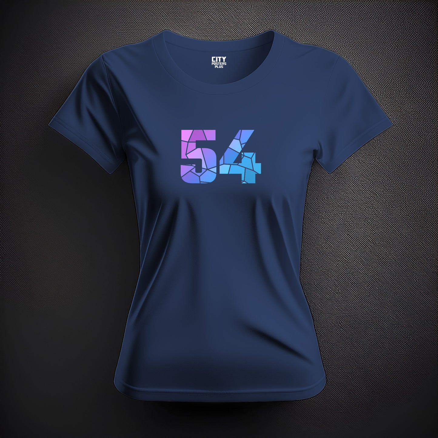 54 Number Women T-Shirt (Navy Blue)