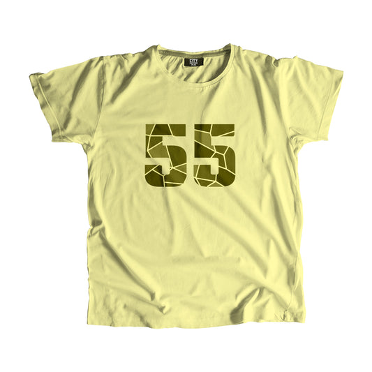 55 Number Men Unisex T-Shirt (Butter Yellow)